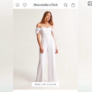 Abercrombie & Fitch White Jumpsuit NWT